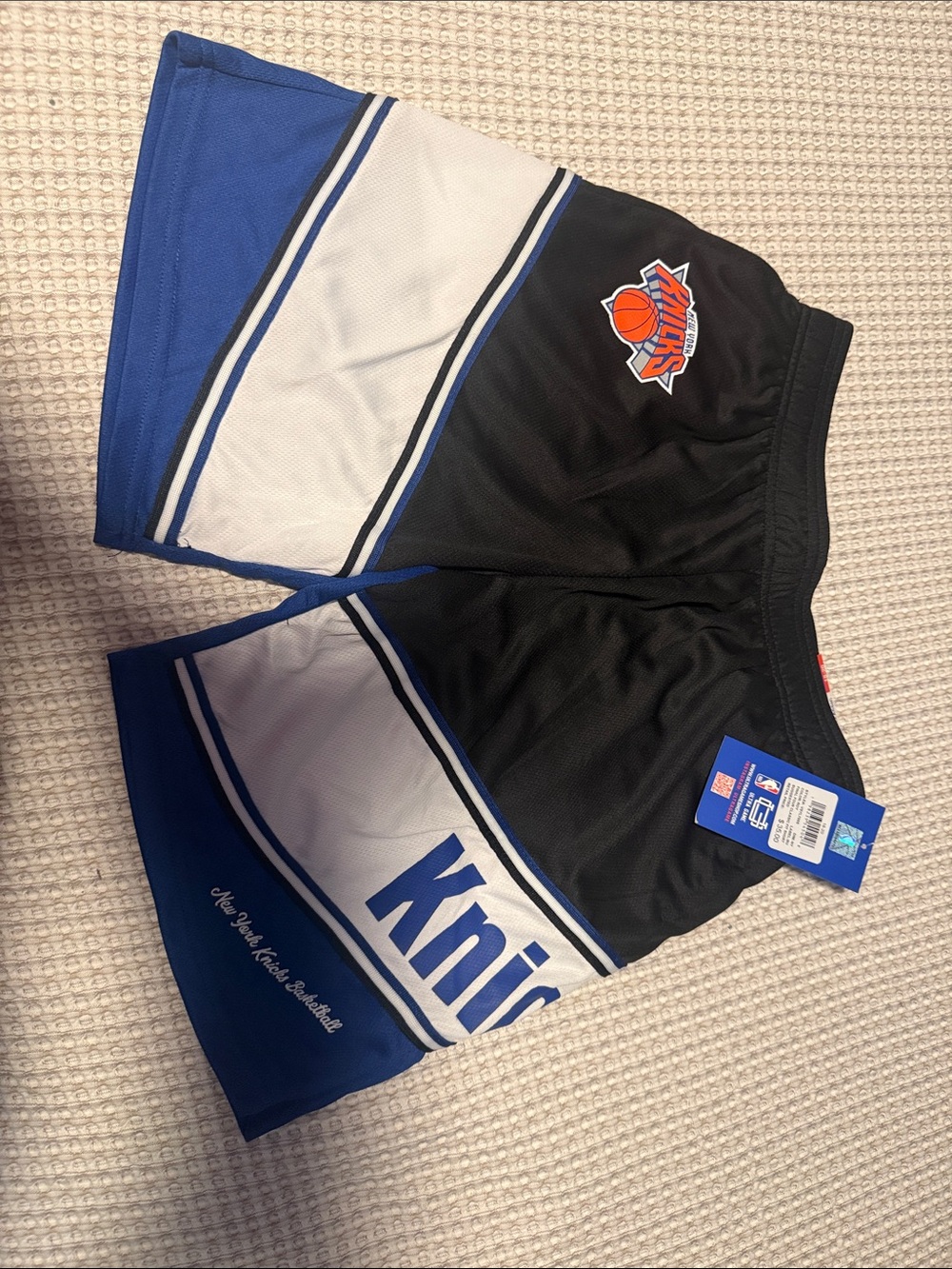 NBA Kids Black, Blue & White Knicks Basketball Shorts